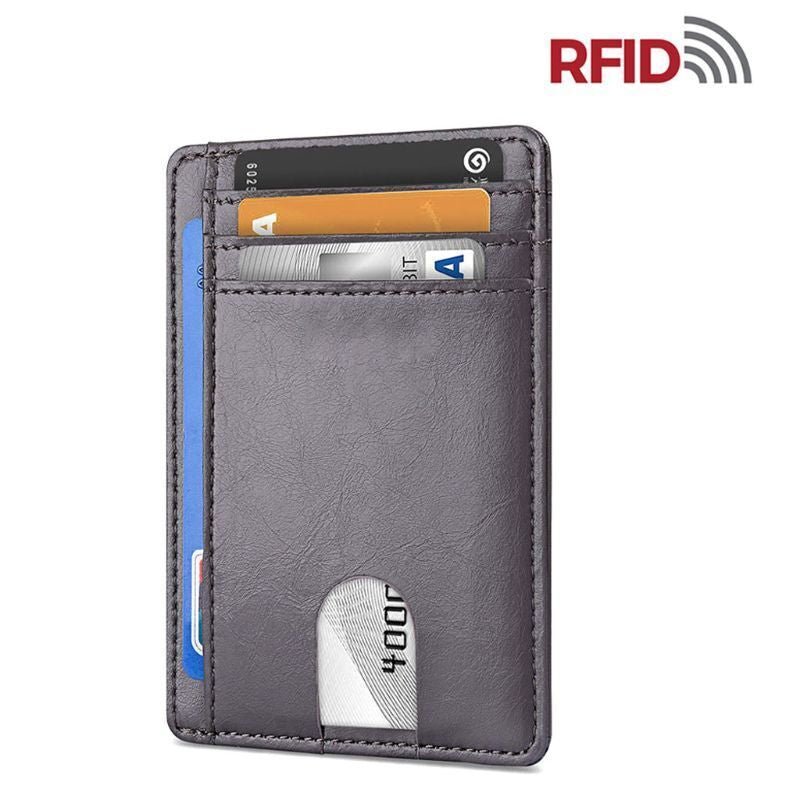 Men's RFID Blocking Wallet – Slim Leather Bifold Card Holder for Everyday Carry - The Drop Shop