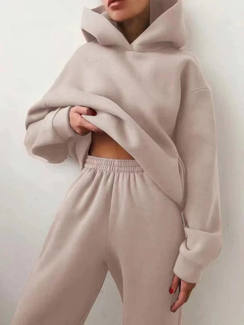 Women's Two-Piece Tracksuit Set – Casual Matching Jogger Outfit for Gym & Everyday Wear - The Drop Shop