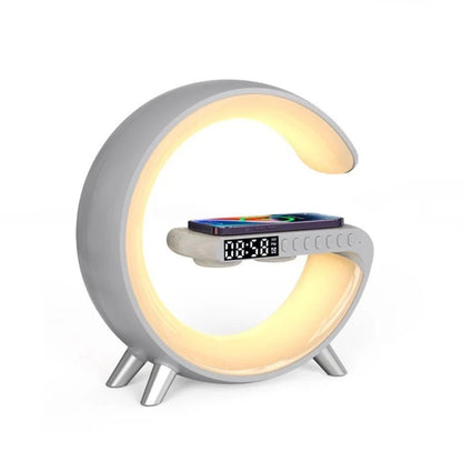 New Intelligent G Shaped LED Lamp Bluetooth Speake Wireless Charger Atmosphere Lamp App Control for Bedroom Home Decor - The Drop Shop
