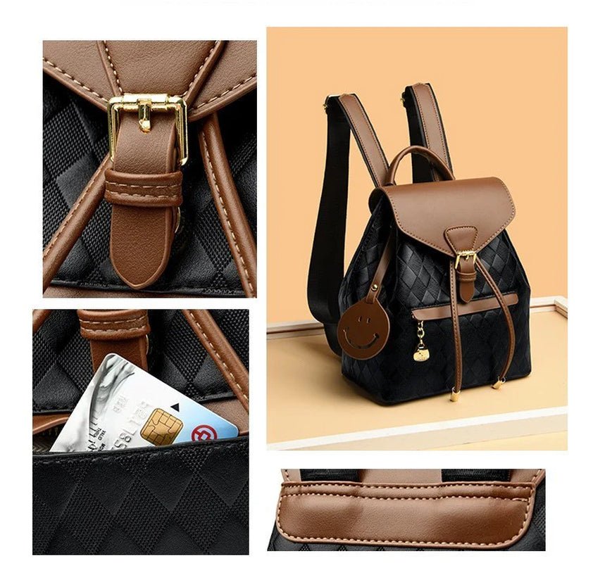 Female Backpack Casual Multifunction Women Leather Backpack Shoulder School Travel Back Pack - The Drop Shop