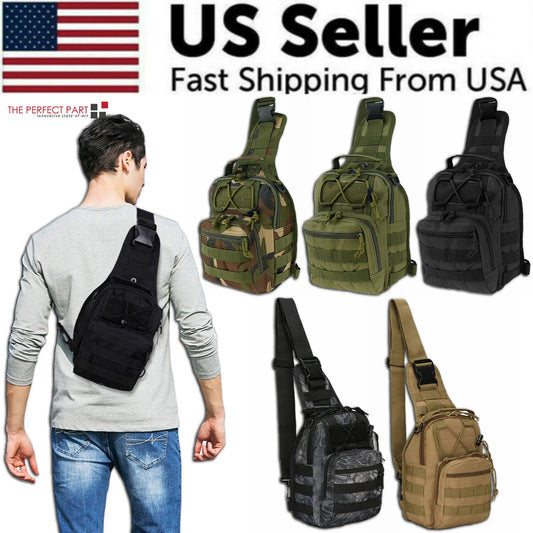 Mens Tactical Sling Backpack Outdoor Travel Bag