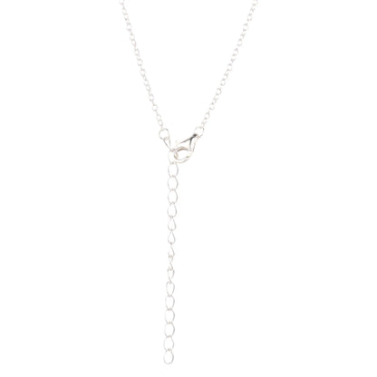 14K Silver Plated Necklace Love Heart Pave Pendant Necklace - The Drop Shop