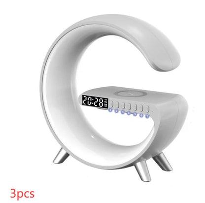 New Intelligent G Shaped LED Lamp Bluetooth Speake Wireless Charger Atmosphere Lamp App Control for Bedroom Home Decor - The Drop Shop